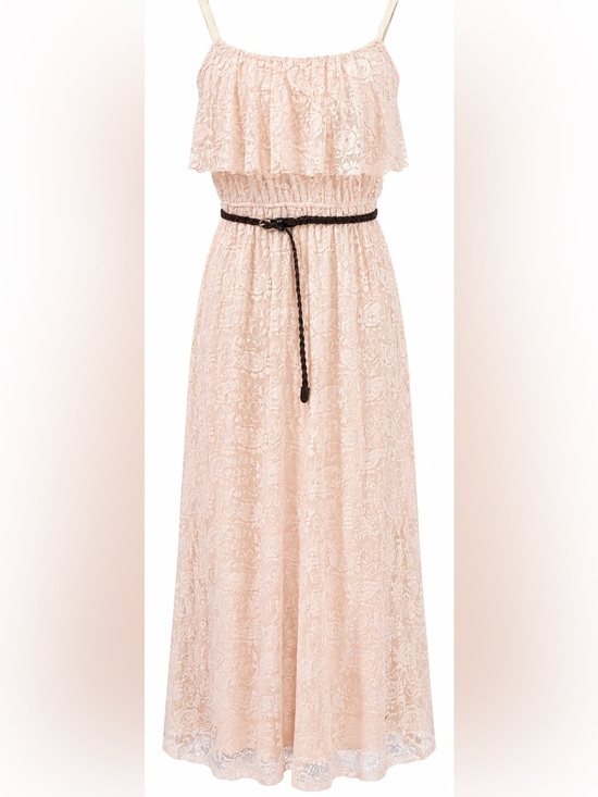 torrid Dresses & Skirts - Torrid Blush Pink Lace Ruffle Maxi Dress -Romantic Boho- 2X